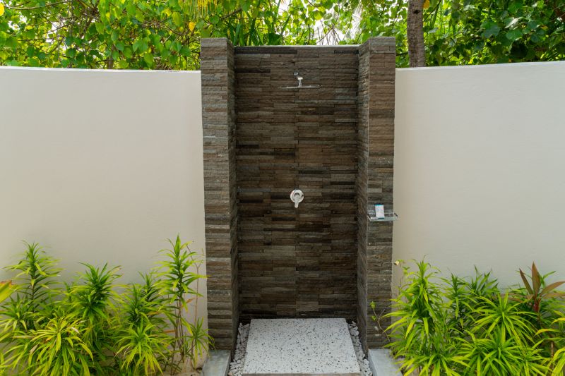 Walk-In Shower with Rainfall Head